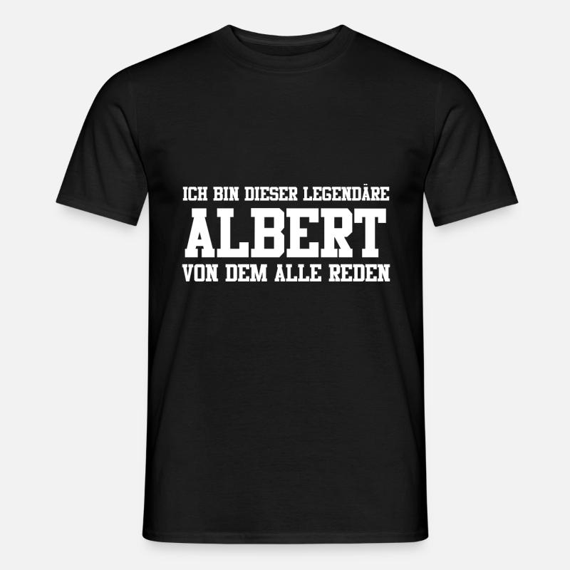 Albert Name Design - Männer T-Shirt - Schwarz