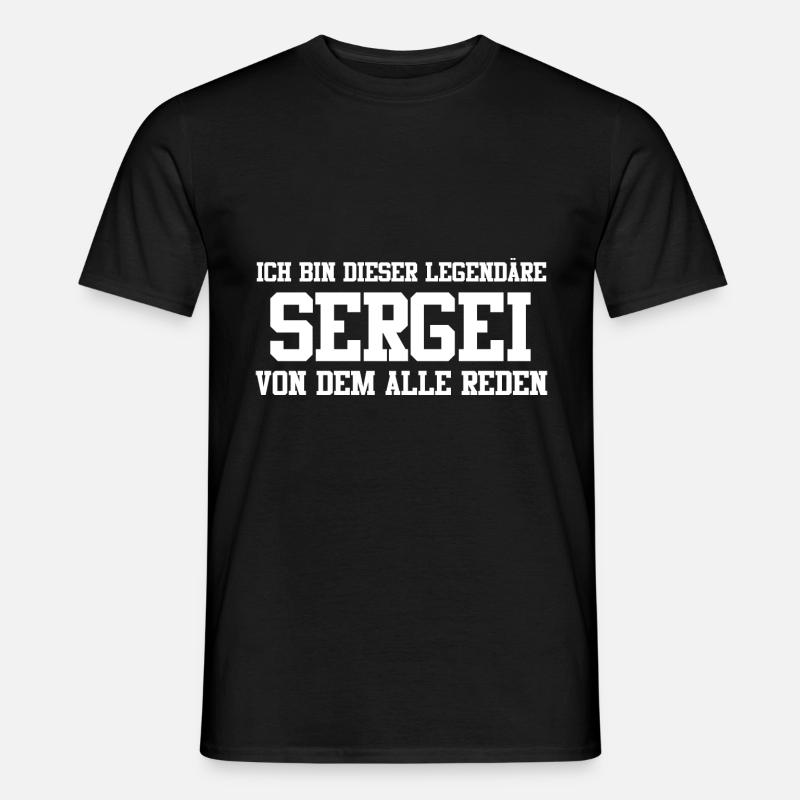 Sergei Name Design - Männer T-Shirt - Schwarz
