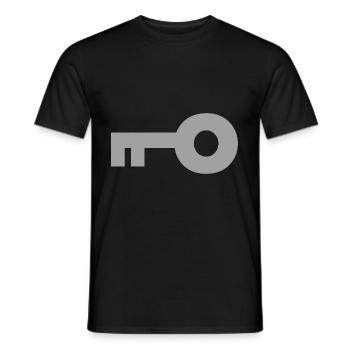 Key - Men's T-Shirt - black - Front - AI Model Male 178 light (178cm)