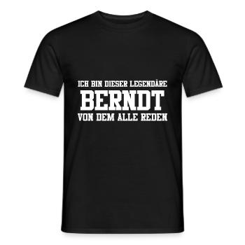 Berndt Name Design - Männer T-Shirt - Schwarz - Vorne - AI Model Male 178 light (178cm)