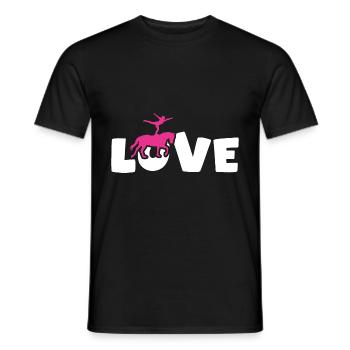 Loves Horse Vaulting Gift - Men's T-Shirt - black - Front - AI Model Male 178 light (178cm)