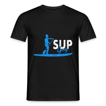 SUP Guy pour les hommes - T-shirt homme - noir - Devant - AI Model Male 178 light (178cm)
