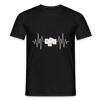 Cadeau pour les fans de Mahjong - T-shirt homme - noir - Devant - AI Model Male 178 light (178cm)