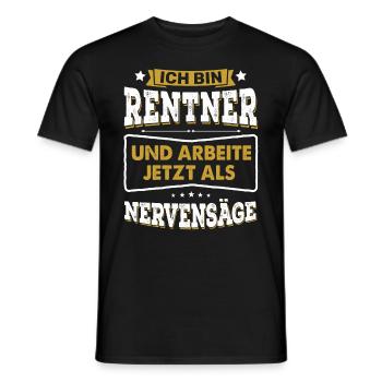 Lustiges Ruhestand Rente Nervensäge Fun Geschenk - Männer T-Shirt - Schwarz - Vorne - AI Model Male 178 light (178cm)