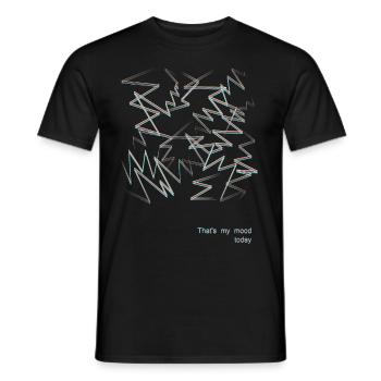Sturm - meine Stimmung heute - Männer T-Shirt - Schwarz - Vorne - AI Model Male 178 light (178cm)