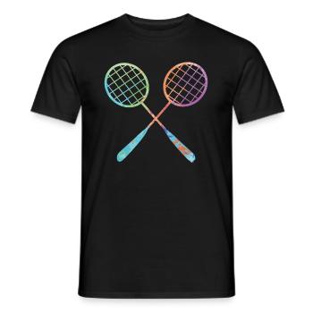 Badminton Player Graphics Filles Badminton - T-shirt homme - noir - Devant - AI Model Male 178 light (178cm)