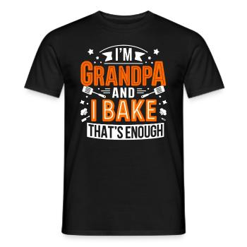 Ich bin Opa und backe lustiger Opa Bäcker Spruch. - Männer T-Shirt - Schwarz - Vorne - AI Model Male 178 light (178cm)