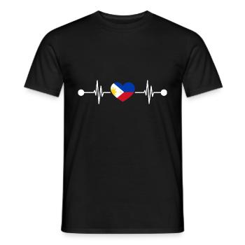 Heartbeat Philippine Philippines - T-shirt homme - noir - Devant - AI Model Male 178 light (178cm)