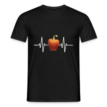 Paprika Geschenk - Männer T-Shirt - Schwarz - Vorne - AI Model Male 178 light (178cm)