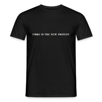 Fibre is the new protein Vegan Geschenkidee - Männer T-Shirt - Schwarz - Vorne - AI Model Male 178 light (178cm)