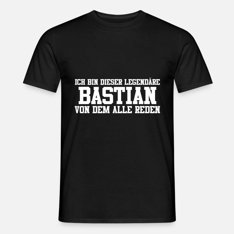 Bastian Name Design - Männer T-Shirt - Schwarz