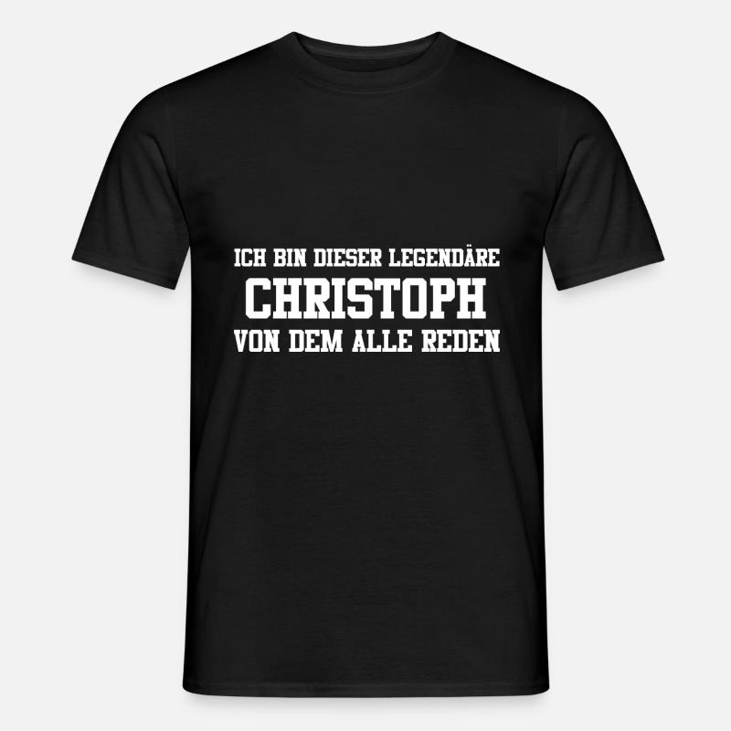Christoph Name Design - Männer T-Shirt - Schwarz