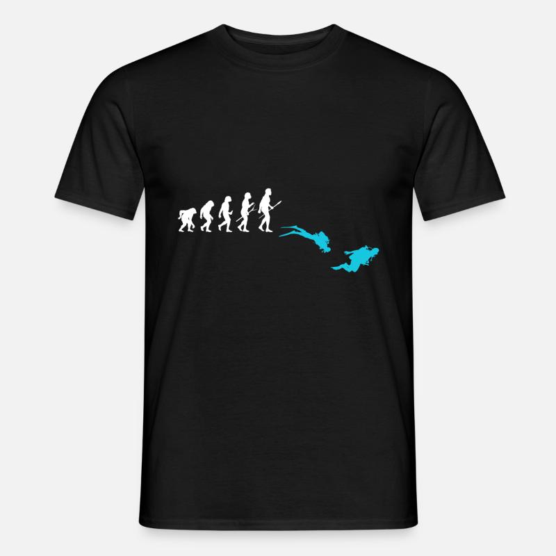 Tauchen Evolution Taucher - Männer T-Shirt - Schwarz