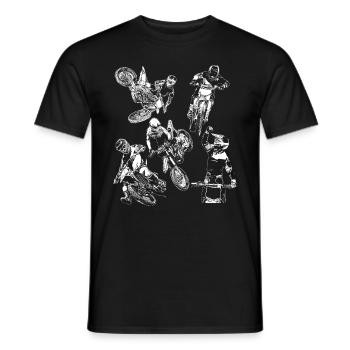 Motocross Design Enduro / Geschenkidee - Männer T-Shirt - Schwarz - Vorne - AI Model Male 178 light (178cm)
