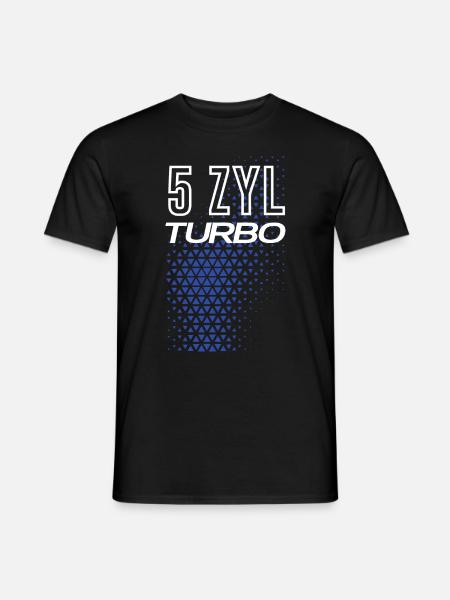 5 Zylinder Motor mit Turbo 5 Zylinder Fahrer - Männer T-Shirt - Schwarz