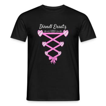 Dirndl Shirt Frauen Tracht Lustiger Dirndl Ersatz - Männer T-Shirt - Schwarz - Vorne - AI Model Male 178 light (178cm)