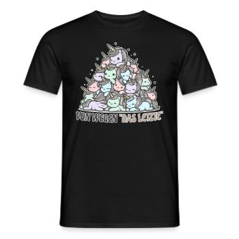 Drôle de dicton de licorne - T-shirt homme - noir - Devant - AI Model Male 178 light (178cm)