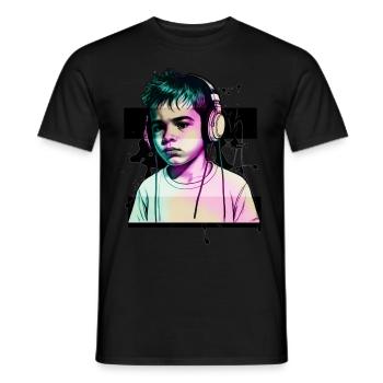 Kiddy 02 - Männer T-Shirt - Schwarz - Vorne - AI Model Male 178 light (178cm)