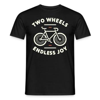 Zwei Räder, unendliche Freude - Männer T-Shirt - Schwarz - Vorne - AI Model Male 178 light (178cm)