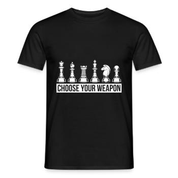 Échecs de jeu de société Checkmate - T-shirt homme - noir - Devant - AI Model Male 178 light (178cm)
