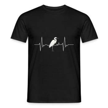 Reiher Vogel - Männer T-Shirt - Schwarz - Vorne - AI Model Male 178 light (178cm)