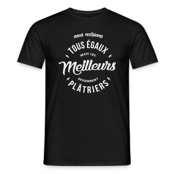Les meilleures deviennent Plâtriers - T-shirt homme - noir - Devant - AI Model Male 178 light (178cm)