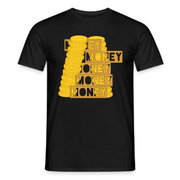 De l’argent - T-shirt homme - noir - Devant - AI Model Male 178 light (178cm)