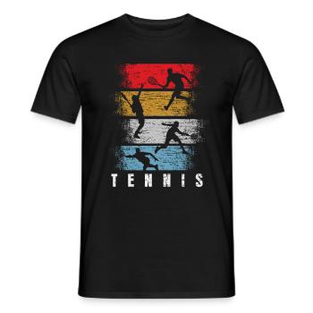 Tennis Retro Sport Ball Cadeau - T-shirt homme - noir - Devant - AI Model Male 178 light (178cm)