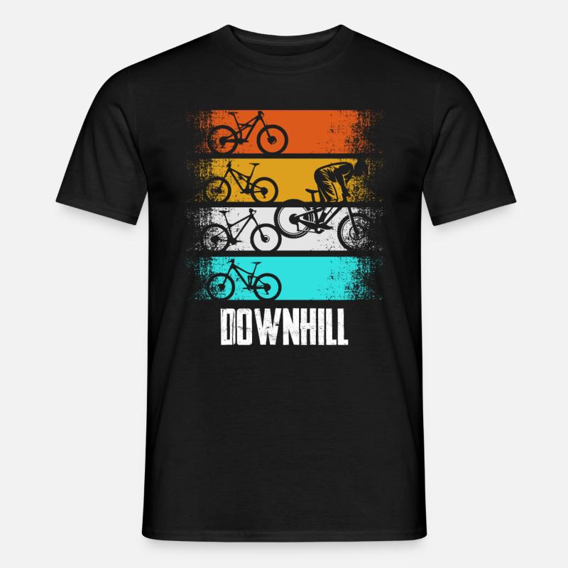Downhill Retro - Männer T-Shirt - Schwarz