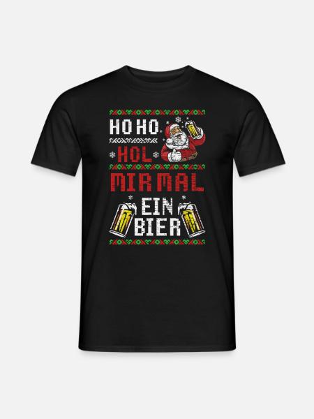 Weihnachten Bier Weihnachtsfeier - Männer T-Shirt - Schwarz