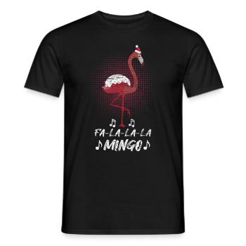 Christmas Flamingo Christmas party - Men's T-Shirt - black - Front - AI Model Male 178 light (178cm)
