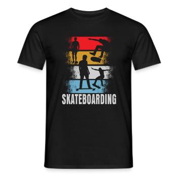 Skateboard Skate Retro Gift - T-shirt homme - noir - Devant - AI Model Male 178 light (178cm)