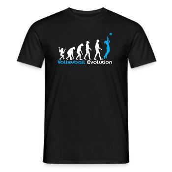 Volleyball Evolution - Männer T-Shirt - Schwarz - Vorne - AI Model Male 178 light (178cm)