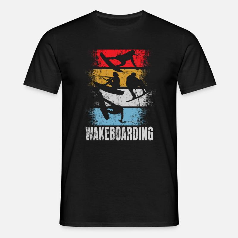 Wakeboard Retro - Männer T-Shirt - Schwarz