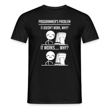 Programmierer Code Entwickler - Männer T-Shirt - Schwarz - Vorne - AI Model Male 178 light (178cm)