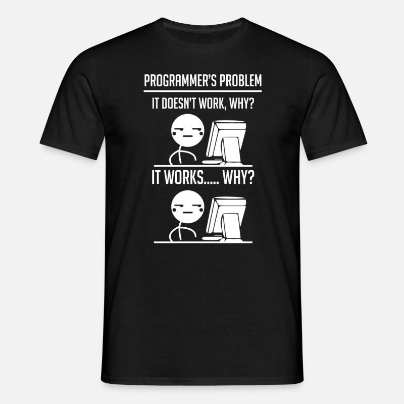Programmierer Code Entwickler - Männer T-Shirt - Schwarz
