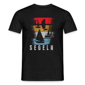 Voile rétro - T-shirt homme - noir - Devant - AI Model Male 178 light (178cm)
