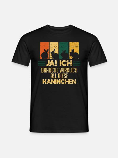 Kaninchen Kaninchenzüchter Hase - Männer T-Shirt - Schwarz