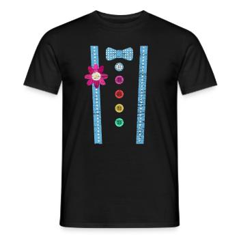 Costume de clown - T-shirt homme - noir - Devant - AI Model Male 178 light (178cm)
