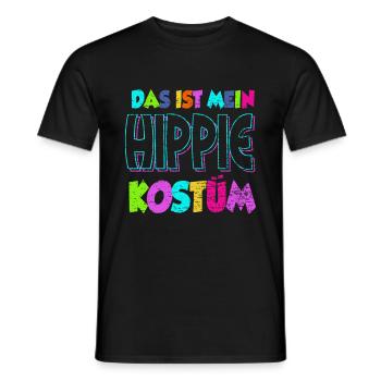 Hippie Kostüm - Männer T-Shirt - Schwarz - Vorne - AI Model Male 178 light (178cm)