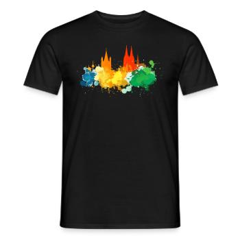 Cologne Skyline Kölner Kölle - T-shirt homme - noir - Devant - AI Model Male 178 light (178cm)