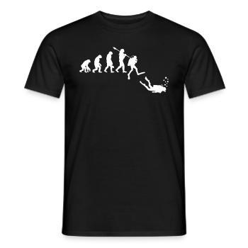 Taucher Evolution - Männer T-Shirt - Schwarz - Vorne - AI Model Male 178 light (178cm)