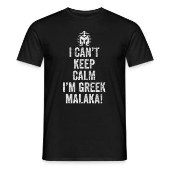 Grieche Malaka - Männer T-Shirt - Schwarz - Vorne - AI Model Male 178 light (178cm)