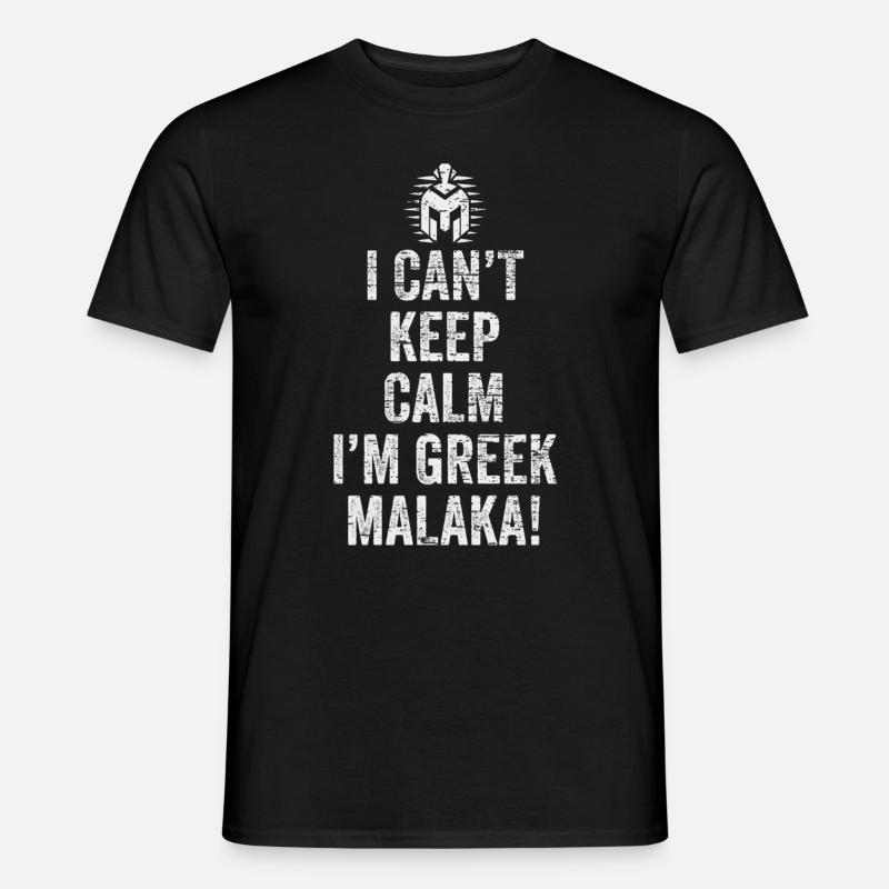 Grieche Malaka - Männer T-Shirt - Schwarz
