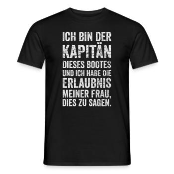 Kapitän Boot Segelboot Segeln Sportbott - Männer T-Shirt - Schwarz - Vorne - AI Model Male 178 light (178cm)