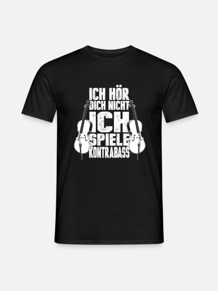 Kontrabass - Männer T-Shirt - Schwarz