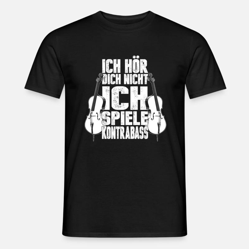 Kontrabass - Männer T-Shirt - Schwarz