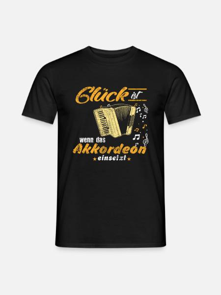 Akkordeon Band - Männer T-Shirt - Schwarz