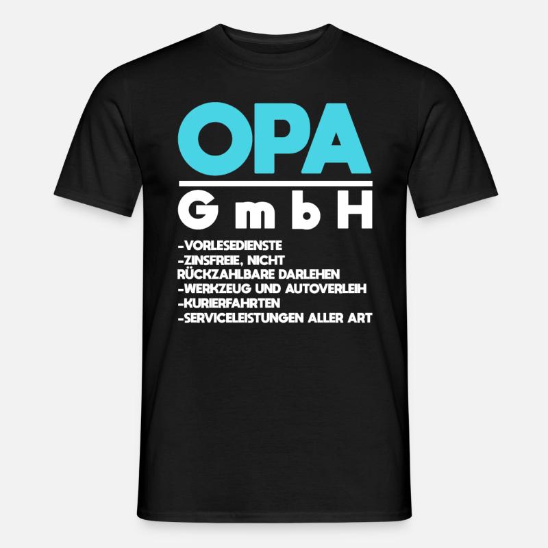 Opa - Männer T-Shirt - Schwarz