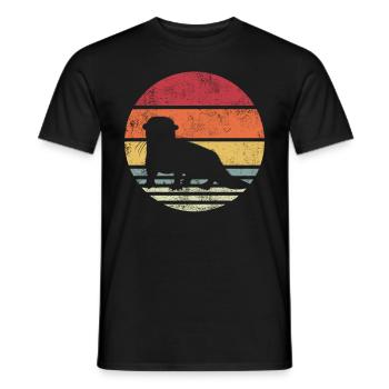 Otter Retro - T-shirt homme - noir - Devant - AI Model Male 178 light (178cm)